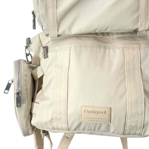 Desigual Voyager Multi Position Modular Bag Beige Pre-Loved - Picture 3 of 6
